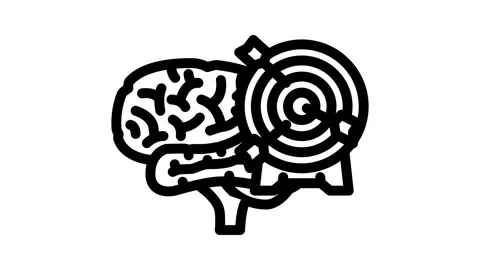 Target brainstorm line icon animation Stock Footage 326754085