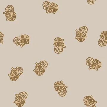 Target brainstorm line vector seamless pattern イラスト素材