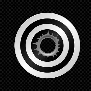 Target with bullet hole Stock Illustration