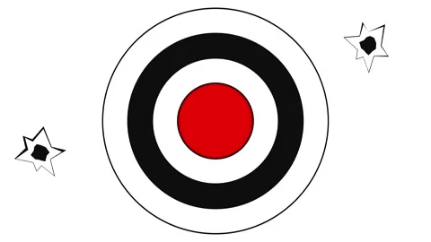Target with bullet holes Video stock 170366249