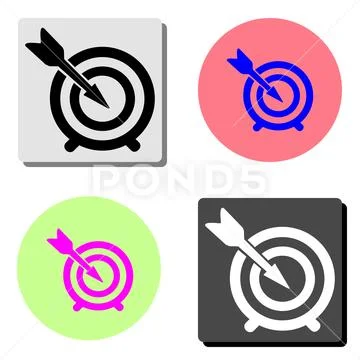 Target bullseye arrow. flat vector icon Stock Illustration