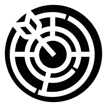 Target bullseye with arrow hitting objective Stock Illustration
