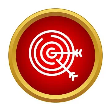 Target bullseye arrow hitting objective business success concept Stock Illustration