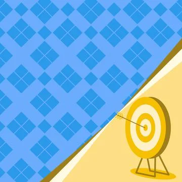Target With Bullseye Representing Successfully Completed Project Reaching Stock Illustration
