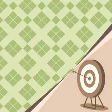 Target With Bullseye Representing Successfully Completed Project Reaching Stock Illustration