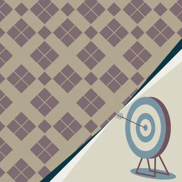 Target With Bullseye Representing Successfully Completed Project Reaching Stock Illustration