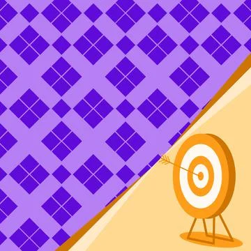 Target With Bullseye Representing Successfully Completed Project Reaching Stock Illustration