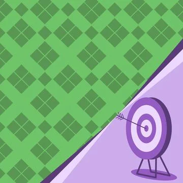 Target With Bullseye Representing Successfully Completed Project Reaching Stock Illustration