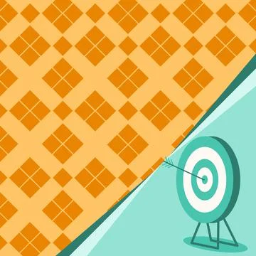 Target With Bullseye Representing Successfully Completed Project Reaching Stock Illustration