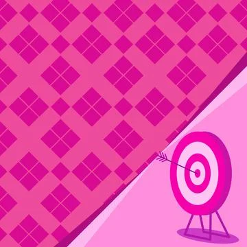 Target With Bullseye Representing Successfully Completed Project Reaching Stock Illustration