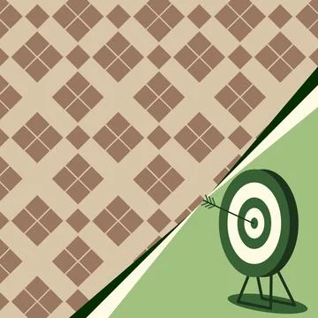 Target With Bullseye Representing Successfully Completed Project Reaching Stock Illustration