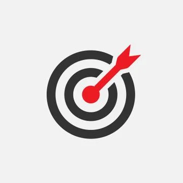 Target business icon concept. Vector illustration EPS 10 Stock Illustration