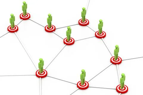 Target Business network Stock Illustration