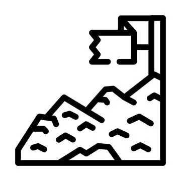 Target business task line icon vector illustration Illustrazione stock