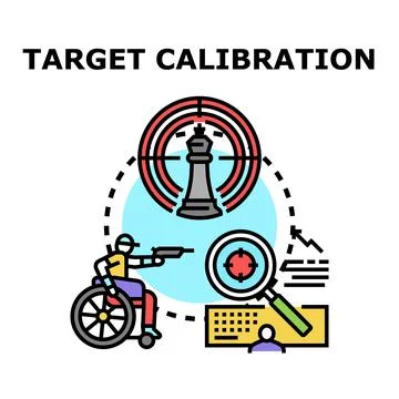 Target calibration planning strategy aiming at success Stock Illustration