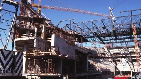 Target Center stadium under construction Stock Footage 302299317
