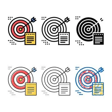 Target cible arrow color icon vector diversity Stock Illustration