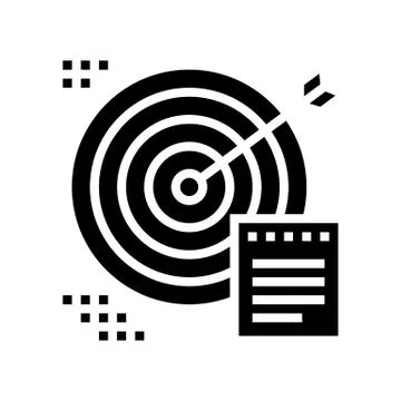 Target cible arrow glyph icon vector illustration Stock Illustration