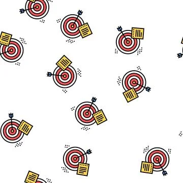 Target cible arrow vector seamless pattern Stockillustratie
