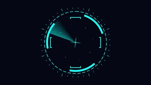 Target circle 2d HUD digital interface element for futuristic sci-fi motion Stock Footage 346515159