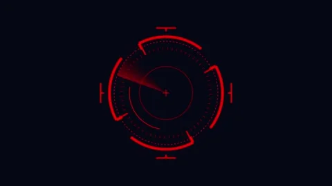 Target circle 2d HUD digital interface motion graphics showing a futuristic Видео 346515205
