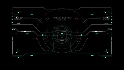 Target Circle 2D HUD (Heads-Up Display) ... | Stock Video | Pond5