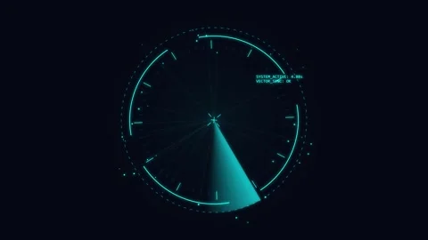 Target circle 2d HUD radar interface Stock Footage 337444698