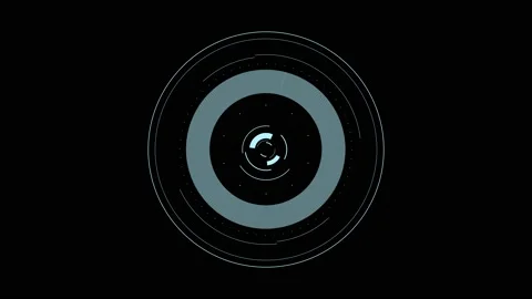 Target circle hud. Abstract target hud element on a black background	 Stock Footage 236773366