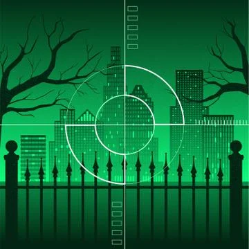 Target city Stock Illustration