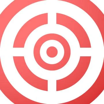 Target closeup red vector background. Иллюстрация
