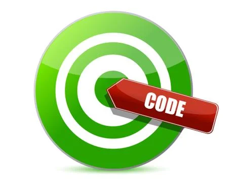 Target code illustration design over a white background Illustrazione stock