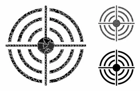 Target Composition Icon of Abrupt Items Illustrazione stock
