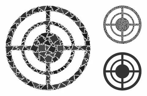 Target Composition Icon of Irregular Parts 스톡 일러스트