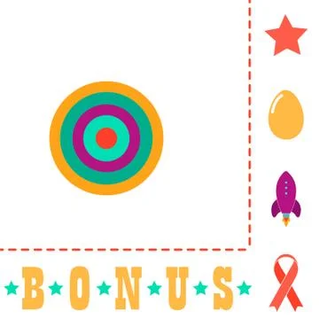 Target computer symbol Stock Illustration