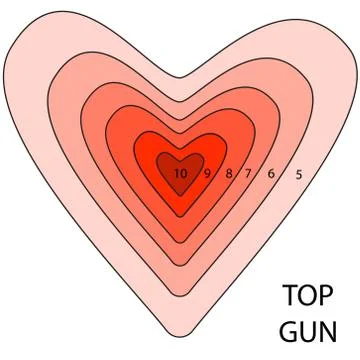 Target from concentric hearts イラスト素材