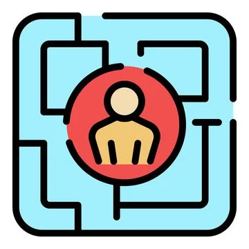 Target conference icon vector flat Stock Illustration