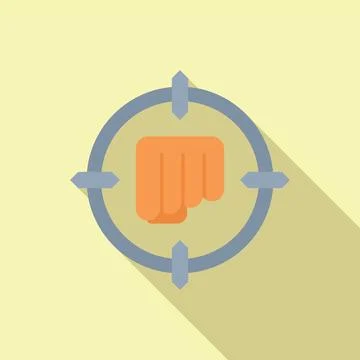 Target coping skills icon flat vector. Advice help information イラスト素材