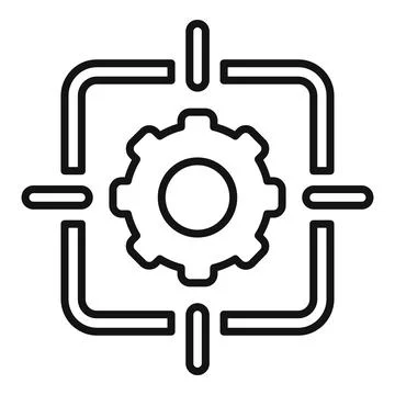 Target core values icon outline vector. Value purpose イラスト素材