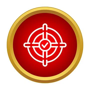 Target crosshairs with check mark achieving goal Stock Illustration