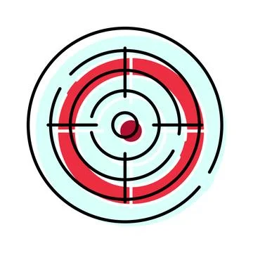 Target with crosshairs representing aim and objective Stock Illustration