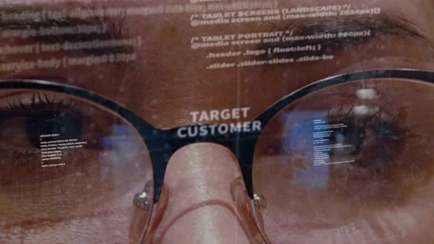 Target Customer text on background of developer Stock Footage 152449359