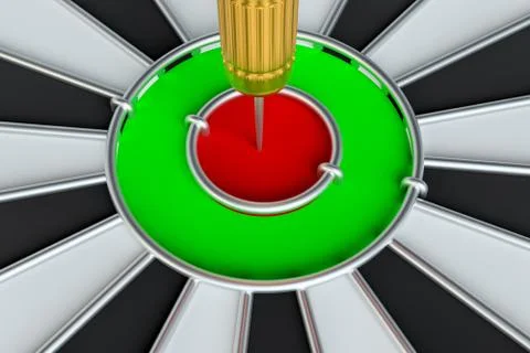Target dart arrow hitting in the dartboard Stock Illustration