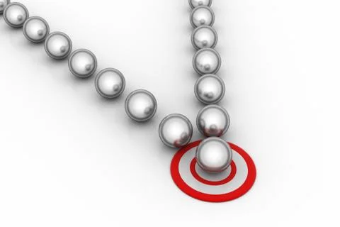 Target dart with ball Free Stock Illustration