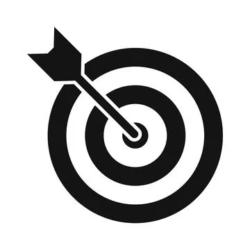 Target with dart black simple icon Stock Illustration