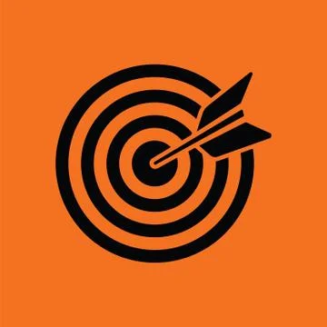 Target with dart in bulleye icon Stock Illustration