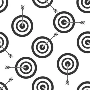 Target with dart icon pattern on white background. Vector Illustration Stock Illustration