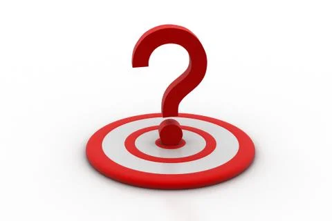 Target dart with question mark Free Stock Illustration