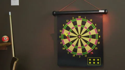 Target Dartboard at the pub Stock Footage 243621455