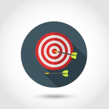 Target with darts Stock Illustration