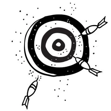 Target with darts Stock Illustration